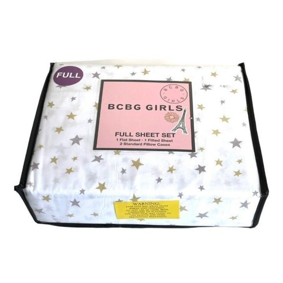 BCBG Girls Stars Full 4pc Sheet Set - Picture 6 of 9